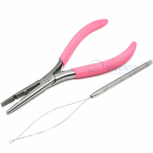 Pinzas de Acero Inoxidable Duraderas de 7 Pulgadas para Extensiones de Cabello con Orificio Completo y Medio de 3.6mm para Colocar y Retirar Extensiones - Product Image 6