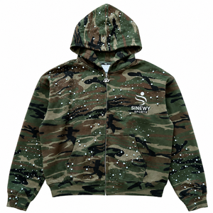 Sudadera con Capucha de Moda, Estilo Urbano, Personalizada de Fábrica, de Alta Calidad, con Perlas y Diamantes de Imitación, Hombros Caídos y Cierre de Cremallera - Product Image 2