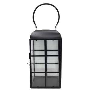 Farol cuadrado negro con revestimiento para la sala de estar del hogar y la mesa de boda, iluminación decorativa de suelo, farol de metal. - Product Image 5