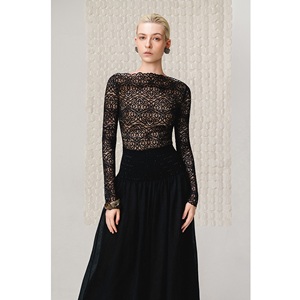 New Trend 2026 <b>Women</b> <b>Tops</b> And Blouses ODM Long Sleeves NOIR LACE OFF-SHOULDER Off-shoulder <b>Women's</b> Blouses & Shirts - Product Image 4