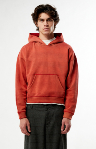 Sudadera con Capucha Extra Grande Unisex con Logotipo Personalizado Premium, Sudadera de Algodón Tejido Francés para Hombre, Estilo Casual Otoñal con Bolsillo, Lavado Ácido, Efecto Desgastado por el Sol - Product Image 6