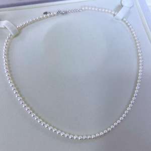 Collar de Perlas de Agua Dulce Tiannv Nivel 3-4mm, Cadena S925 con Colgante de Princesa en Oro de 18k, Hebilla de 11-12mm, Collares de Perlas Combinadas - Product Image 1