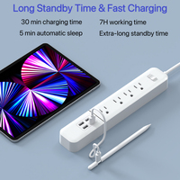 Stylet capacitif sans fil magnétique + recharge Type C pour les derniers modèles d'iPad, pointe remplaçable, détection d'angle d'inclinaison pour le métal