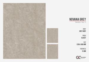 กระเบื้องพอร์ซเลนเคลือบเงาคุณภาพสูงขนาด 1200x1600 มม. สำหรับปูพื้นและผนัง ดีไซน์ทันสมัย ป้องกันแบคทีเรีย และกันลื่น - Product Image 3