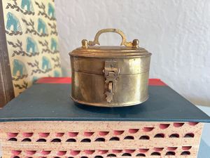 Unique Brass Cricket <b>Box</b> For Traditional Indian Decor With Decorative <b>Floral</b> Motif And Elegant Storage Utility - Product Image 6