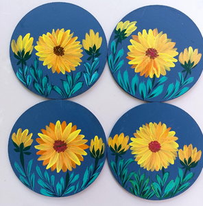 Posavasos de MDF de excelente calidad, impresos con diseño floral de pájaros, bonitos tapetes de mesa para té y bebidas al precio más bajo. - Product Image 6