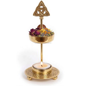 เตาเผาเครื่องหอมโลหะแบบสวนเซนพร้อมถาดถ่านเคลื่อนที่ได้ - Product Image 5