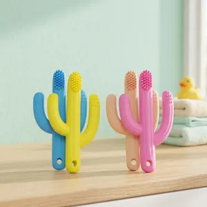 Medilab India Brosse à dents et anneau de dentition en silicone Cactus sans BPA, qualité alimentaire, douce, pour bébé, nettoyage buccal, apaisement et soin de santé - Product Image 3