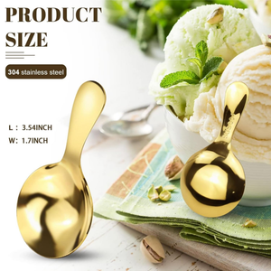 Cucharas de Acero Inoxidable Doradas con Mango Corto, Cucharas para Sopa, Cucharas para Condimentos, Cucharas para Postre, Cucharas para Té y Café, Cucharas para Tarros - Product Image 2