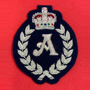 Customizable Bullion Embroidery Patches Leather PU Chenille Fabric Lightweight Hand Embroidered <b>Silver</b> <b>Wire</b> Alphabet Crest Hats - Product Image 6
