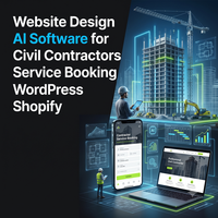 Software de IA para Diseño de Sitios Web para Contratistas Civiles, Reserva de Servicios, Plugin para WordPress y Shopify, Aplicación Móvil para Android e iOS, Software ERP con IA