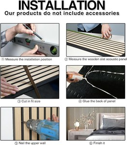 Panneaux muraux acoustiques modernes en MDF pour bureau à domicile - Absorption acoustique hautement efficace, écologiques, imperméables - Product Image 2