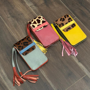 Sac et étuis en cuir recyclé pour téléphone portable OEM sac à bandoulière pour téléphone portable pour femme sac à main écologique multicolore pour téléphone portable - Product Image 4
