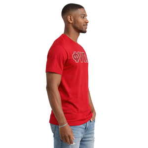 Camiseta Kappa Alpha Psi Old Skool Phi Nu Pi con 3 Letras, Roja, Ropa de Fraternidad Griega con Diseño Vintage, Comodidad y Estilo Atemporal - Product Image 3
