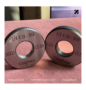 55 °   Calibradores de Rosca BSP | Latón Estándar Británico BSB | Paralelo Estándar Británico BSP | Rango de 1/16" a 12" | TPI 27-11 | Calibradores de Rosca - Product Image 2