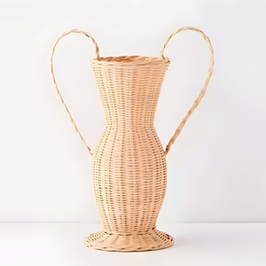 Jarrones blancos de ratán natural para decoración del hogar, plantas artificiales, flores, precio más barato, venta al por mayor - Product Image 4