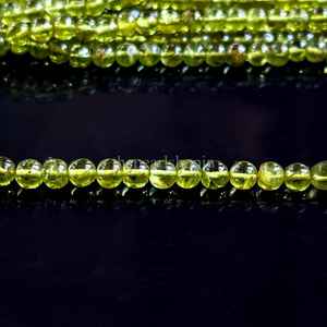 Cuentas Redondas de Peridoto Natural de 5-6 mm, Peridoto Verde AAA, Cuentas Redondas Lisas, Cuentas de Piedras Preciosas de Peridoto para Hacer Joyas y Manualidades, 14 Pulgadas - Product Image 4