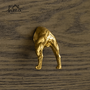 Poignée de meuble en alliage de zinc en forme de T, finition or brossé, artisanale, pour tiroir, commode, quincaillerie décorative - Product Image 1