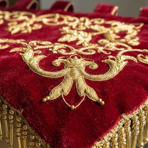 Bandera Hecha a Mano de Alta Calidad con Base de Terciopelo Suave Premium y Bordado Dorado de Alta Densidad, Diseño Personalizado - Product Image 3