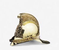 Casque de pompier vintage en laiton CHk, fait main, poli or, décoration d'intérieur, logo personnalisé Calvin, Diwali, Fête des Mères, Noël, Nouveauté