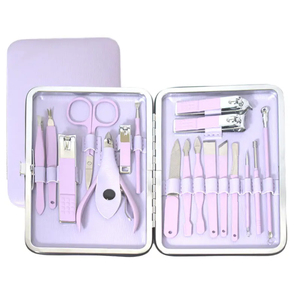New Custom Professional Stainless Steel Manicure <b>Set</b> Pedicure Kit Hot Selling Surprise Color OEM Service for Ladies Box Custom - Product Image 2