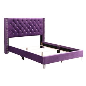 Letto Queen Size Viola Tranquillo con Contenitore, Mobili Imbottiti - Product Image 4