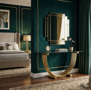 Modern Gold Stainless Steel Coffee Table Black Tempered Glass Top <b>U</b> Shape Metal Frame Luxury <b>Living</b> Room Furniture - Product Image 5