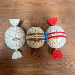 Delightful Handcrafted Rattan <b>Gift</b> <b>Box</b> Wicker Container Decorative Candy Holder For Garangao Festival <b>Ramadan</b> Eid - Product Image 4