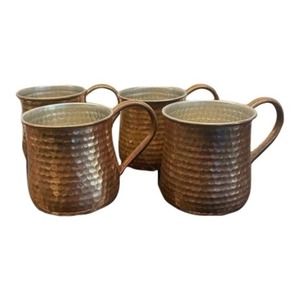 Vente en gros d'usine, meilleure qualité, 100% cuivre, design de logo personnalisé, tasse Moscow Mule écologique, fabricant indien, tasse à bière - Product Image 4