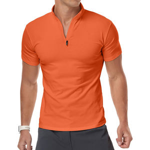 Lightweight Cotton Quarter Zipper T <b>Shirt</b> Professional Business Casual <b>Shirt</b> Pullover Collar Design Quicky Dry T-<b>shirt</b> For Men - Product Image 3