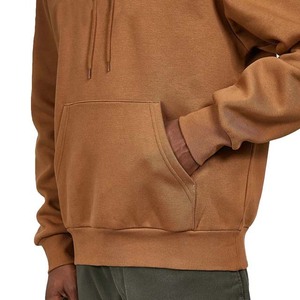 Sweat-shirt à capuche pour homme, couleur unie, coton, molleton français, décontracté, vêtements d'automne, coupe classique, pull à capuche, streetwear - Product Image 4