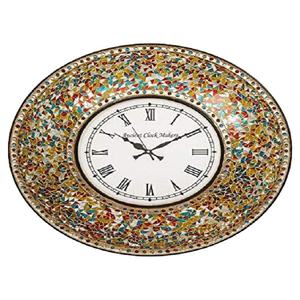Horloge murale de luxe en mosaïque, miroir en verre, décoration de la maison, qualité supérieure - Product Image 1