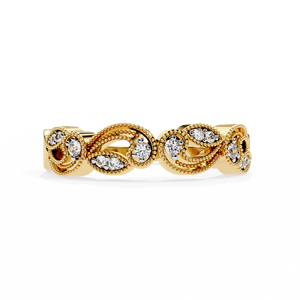 Anillos de Boda de Oro Sólido de 14K de Diseño Clásico con Diamantes Cultivados en Laboratorio HPHT, Color VVS VS DEF, para Uso Diario - Product Image 4