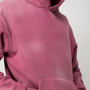 Sweat à capuche personnalisé épais et oversize pour homme, style vintage délavé à l'acide, streetwear, avec poche effet usé, en polaire unie, vierge, hiver - Product Image 5