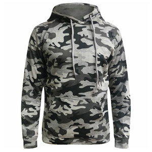 Sweat-shirts à capuche coupe-vent en molleton brodé camouflage 100 % coton, 500 GSM, épaules tombantes, personnalisés par le fabricant - Product Image 5