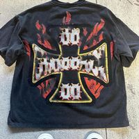 T-shirt vintage délavé à l'acide pour homme de haute qualité en gros, 100% coton, t-shirt ample, t-shirt graphique délavé, t-shirt DTG complet