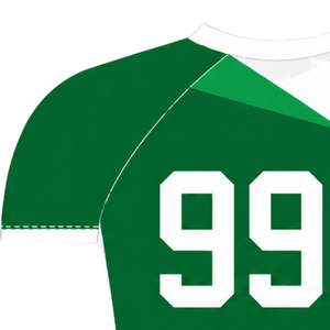 Maillot de compression athlétique à manches courtes vert et blanc, col ras du cou, motif géométrique, pour entraînement de performance et sports nautiques - Product Image 3