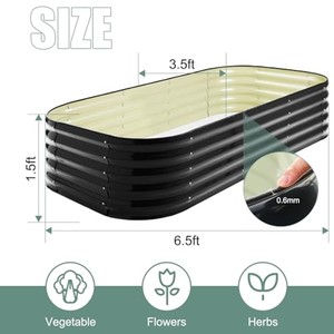 Mango Wood Raised Garden <b>Planter</b> Box - Modular Herb Container Wholesale - Product Image 4