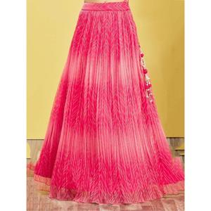 Lehenga choli ชุดเจ้าสาวสำหรับงานแต่งกระจกสีชมพูหรูหราสำหรับโอกาสพิเศษ - Product Image 2