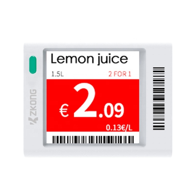 Zkong Best Sale Digital Supermarket Price Display E-ink Display Electronic Price Label electronic shelf label
