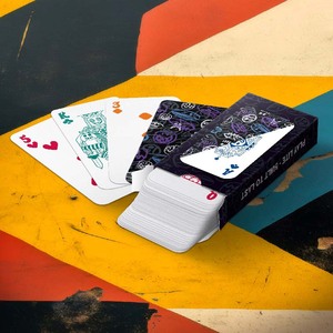 ROYAL Lite Deck-Ghost Doodle, Cartas de Juego de PVC Impermeables de 0.31mm, Acabado Mate, Caja con Cierre, Revestimiento Único, 55 Cartas, 45x88mm, para Viaje - Product Image 4