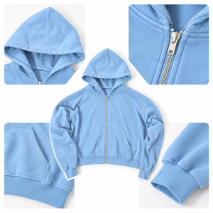 Sweat à capuche zippé Y2K pour homme, capuche amovible, broderie graphique, coupe classique, unisexe, streetwear, personnalisable, vente en gros, faible MOQ, automne - Product Image 6
