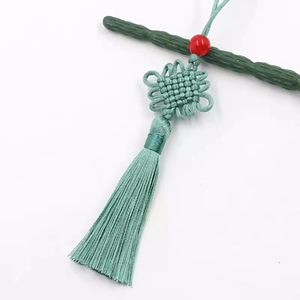 พู่ผ้าไหมผูกปม120มม. สำหรับการทำเครื่องประดับและสิ่งทอในบ้านทำตามสั่ง2026ใหม่เอี่ยมทำด้วยมือ - Product Image 2