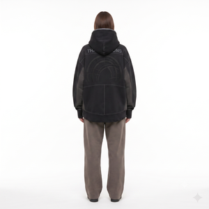 Custom-made Unisex Oversized Quarter Zip for <b>Hoodie</b> 400GSM Organic Cotton Blend Heavyweight French Terry Sweatshirt - Product Image 2