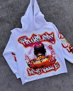 Sweat à capuche de luxe épais avec broderie personnalisée, en coton, unisexe, style streetwear, fournisseur OEM ODM en gros - Product Image 1