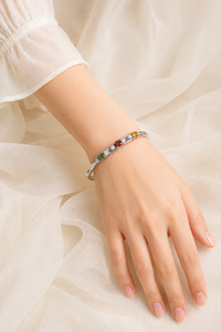 กำไลข้อมือรูปไข่สีมรกต เงินแท้ 925 ชุบโรเดียม สไตล์คลาสสิก ประดับเพชรแบบหนามเตย สำหรับของขวัญวันครบรอบและวันแต่งงาน KLSB20668 - Product Image 6