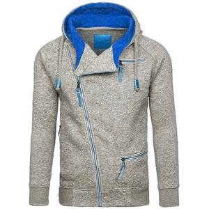 Sudadera con capucha para hombre, bordada, de primavera, personalizada, de fabricantes, de alta calidad, de forro polar, impermeable, transpirable, informal, con cremallera y estampado en relieve. - Product Image 1