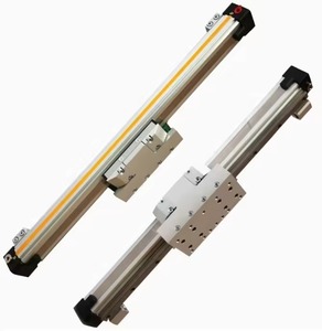 กระบอกลมแบบไม่มีก้าน OSP-P25-STL ระยะชัก 300-500 มม. พร้อมรางนำลูกปืนแบบหมุนเวียน - Product Image 2