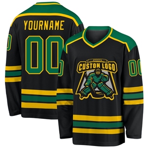 Maillot de hockey en acier gris-ancien or-noir, personnalisé, de qualité supérieure, le plus vendu en gros, directement de l'industrie - Product Image 2