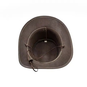 Sombrero Vaquero de Cuero, Diseño Clásico con Detalles en Latón Antiguo, Venta Directa de Fábrica, Unisex, Casual, para Adultos, Cuatro Estaciones - Product Image 6